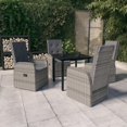 thumbnail image 1 of vidaXL 5 Piece Garden Dining Set with Cushions Grey, 1 of 5