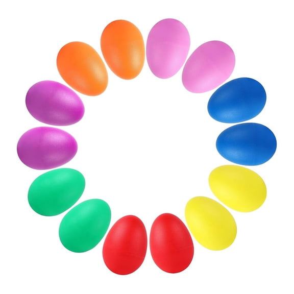 14 Pieces Egg Shakers Percussion Maracas Colorful Plastic Material for Kids Classroom Music Activities