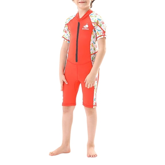 EnJoCho Kids Dive Skins Full Body Swimsuit Boys Girls Youth Thin Rash Guard Wetsuit Front Zipper Long Sleeve Water Sports Suit Diving Swimming Kayaking Surfing Rashguard