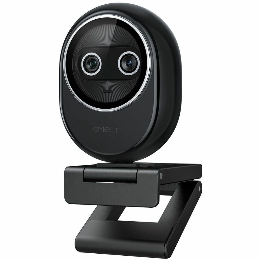 EMEET Piko+ (Black), Dual-lens Webcam with one 4K 1/2.55" Sony Lens and one AI Assist Lens, Boosting color accuracy, face recognition