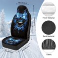 thumbnail image 7 of Uorisanigo Car Seat Covers Front Seats Only Set of 2, Soft Plush Blue Lightning Skull Car Seat Cushions, Auto Seats Covers Interior Accessories, Comfortable, 7 of 7