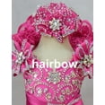 thumbnail image 4 of Jenniferwu G015 Infant Toddler Baby Newborn Little Girl's Pageant Party Birthday Dress Fuchsia Size 12-18M, 4 of 7