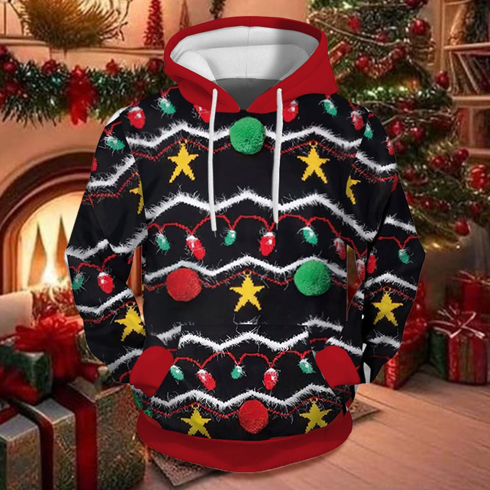 Men\'s Christmas Hoodies Winter Full Zip Heavyweight Sherpa Lined 並行輸入品 Men\'s Christmas Hoodies Winter Full Zip Heavyweight Sherpa Lined 並行輸入品
