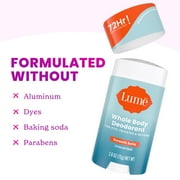 Lume Whole Body Aluminum Free Deodorant Stick, Unscented, 2.6 oz