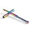 thumbnail image 1 of 100% Kolinsky Acrylic Nail Brush Rainbow Crystal Handle Crimped Size #10, 1 of 7