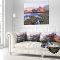 thumbnail image 2 of Designart Colorada lagoon and Volcano Pabellon - Landscape Printed Throw Pillow - 16x16, 2 of 4