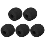 Unique Bargains 26mm Length Black Mic Cover Windscreen Foam 5 Pack