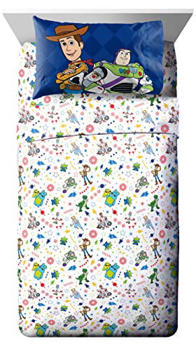 Twin 3 Piece Jay Franco Disney Toy Story Buzz Woody Sheet Set Super Soft Cozy 