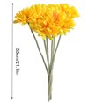 thumbnail image 2 of Flor Simulación de crisantemo artificial, oficina en casa, decoración floral falsa, adorno de boda, amarillo 10 Piezas Kearding HA8120-02B, 2 of 6