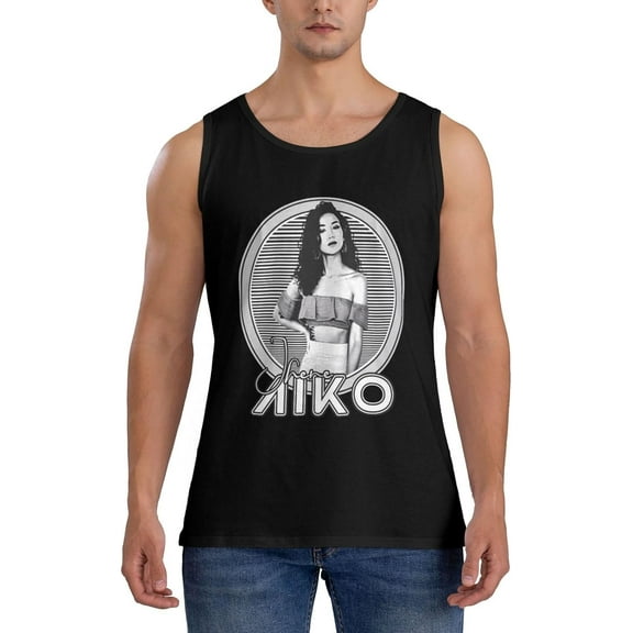 Jhene Music Aiko Tank Top Shirt Men's Cotton Casual Vest Workout Tank Tops Black