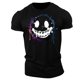 thumbnail image 2 of Top de Manga Corta, Hombre Casual Impreso Cuello de la Tripulación Camiseta, Manga Corta Blusa de Verano Poliéster, 2 of 9