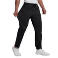thumbnail image 2 of Men's Quick Dry Athletic Pants Lightweight Elastic Waist Workout Pants with Zipper Pockets for Gym Running Sports, 2 of 5