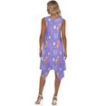 thumbnail image 3 of HELLHERO Seahorse Coral Pleated Sundress, Sleeveless Women Sleeveless Tank Dress Crew Neck Side Pockets Sleeveless Sundress, 3 of 8