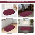 thumbnail image 6 of Cotton Solid 2-Piece Plum Highly Absorbent Non-Slip Oval Bath Rug Set by Superior, 6 of 11