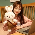 thumbnail image 1 of Rabbit Plush Toy Shop Window Decoration Toy White Rabbit Animal Plush Stuffing with Long Ears heqiyong LED, 1 of 2