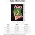 thumbnail image 2 of Acid Music Bath Flannel Blanket Air Conditioning Blanket Nap Blanket Sofa Throw Blanket Throw Blankets 60"X50", 2 of 4