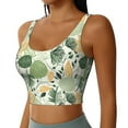thumbnail image 2 of Vsdgher Hawaiian Style Print Women Sleeveless Athletic Tank Top Built-in Bra Camisole Sports Vest for Yoga Running Fitness Exercise with Removable Pads, 2 of 8