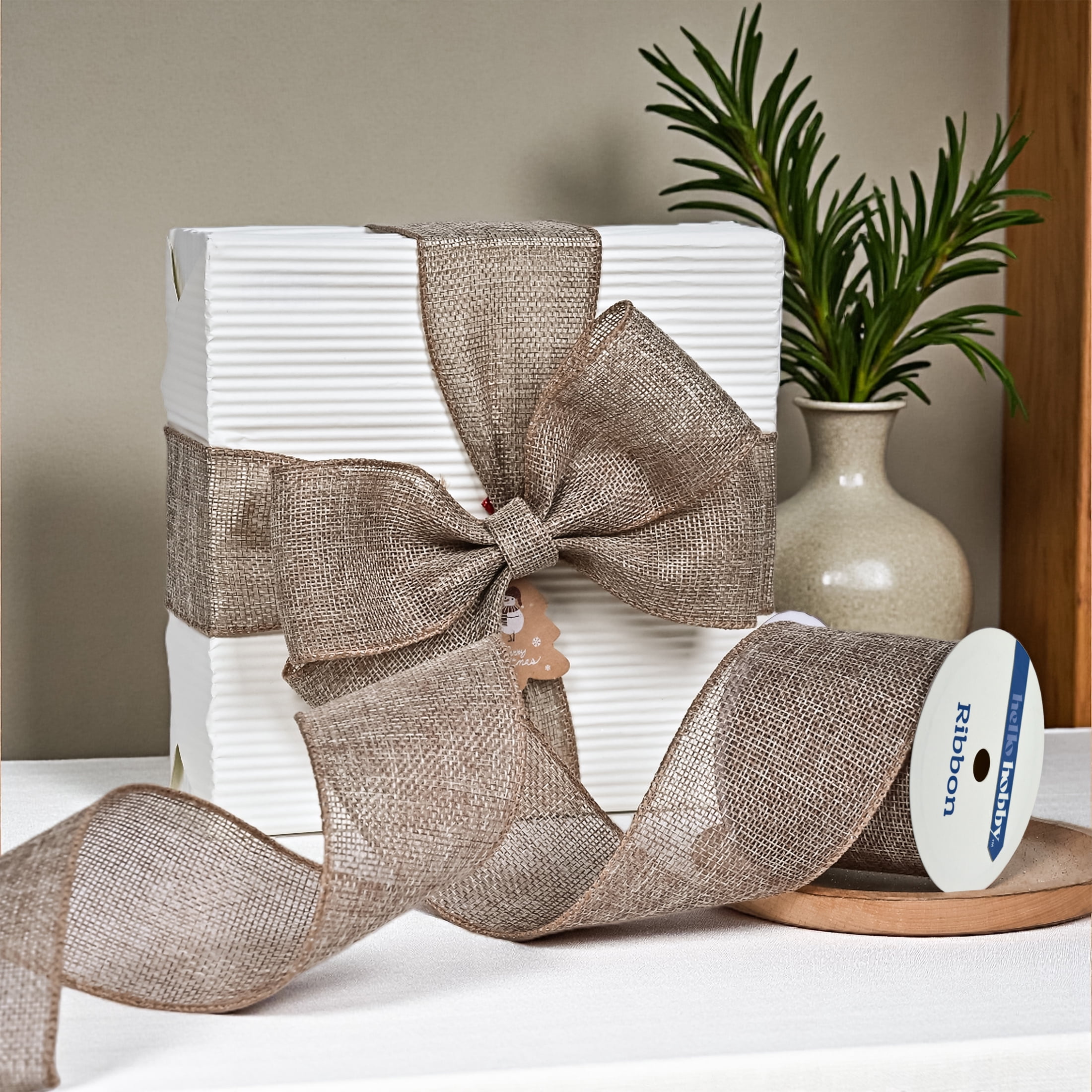 Hello Hobby. 1.5" Natural Burlap Ribbon, 3 yards