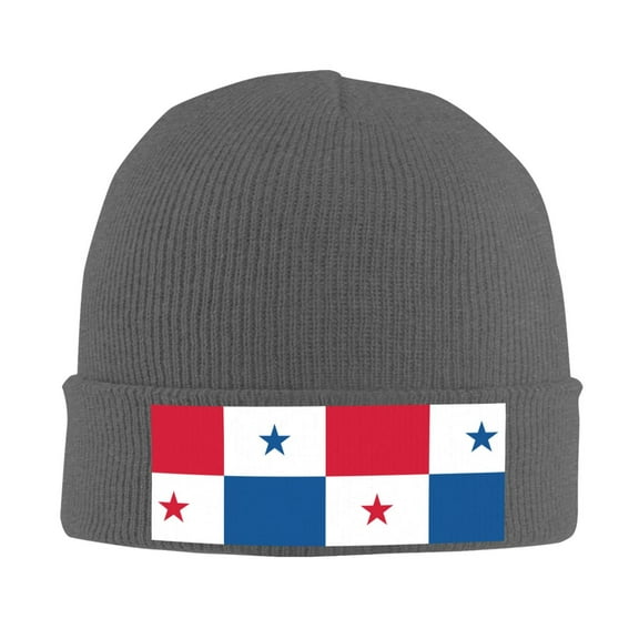 Flag Of Panama Beanie Hat Knit Hat Skull Cap for Men Women Winter Hat Deep Heather