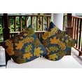thumbnail image 3 of 16" x 16" Simply Daisy Fall Leaves Polyester Indoor/Outdoor Pillow, Blue Qty 1, 3 of 3