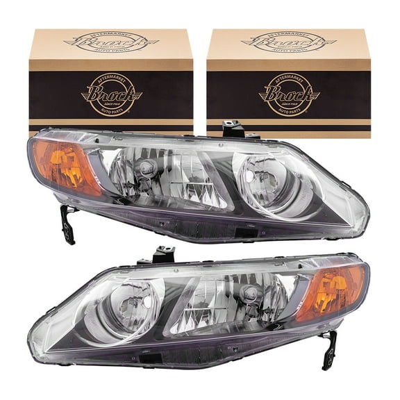 Brock Headlight for 2006-2008 Civic Sedan Set 33151SNAA02