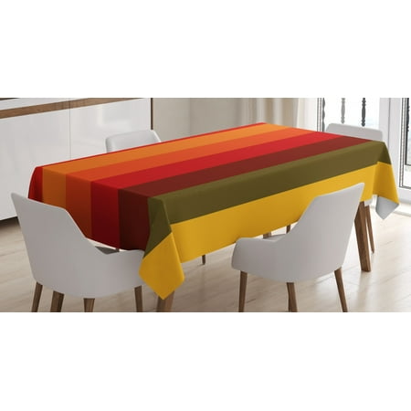 

Abstract Tablecloth Vertical Striped Color Bands Vibrant Tones Geometric Straight Lines Artful Design Rectangular Table Cover for Dining Room Kitchen 60 X 90 Inches Multicolor by Ambesonne