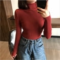 thumbnail image 3 of Elegant Turtleneck Women's Sweater Autumn Winter Pullover Slim Bottoming Knitted Tops Casual Long Sleeve Jumper Pull Femme, 3 of 5