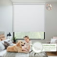 thumbnail image 4 of MiLin No Drill Cordless Cellular Shades Color-Matched No Tools Cellular Shades Honeycomb Design Blinds Shades for Window Room Office (Light Filtering White, 53 1/2" W X 48" H), 4 of 5