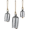 thumbnail image 3 of Deco 79 27325 Cow Bell Wind Chimes with Clappers Rope Hangers, 12" x 15" x 20", Gray, 3 of 5