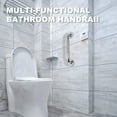 thumbnail image 4 of Paquete de 2 barras de agarre antideslizantes para baño de 12 pulgadas, manija de ducha de acero inoxidable, barra de mano de seguridad moleteada, equilibrio de apoyo, manija de baño para di, 4 of 5