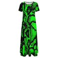 thumbnail image 4 of Snakeskin Dress Green and Black Python Aesthetic Bohemia Long Dresses Ladies Cute Maxi Dress Gift, 4 of 5
