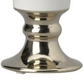 thumbnail image 2 of Benjara Ceramic Vase with Flared Top and Pedestal Base, Medium, White and Gold, 2 of 4