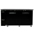 thumbnail image 2 of Heavy Duty Commercial Black Back Bar Cooler with 2 solid doors (27" depth 69" length), 2 of 7