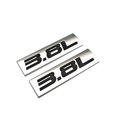 2X Metal 2.5L Car Emblem Door Fedner Sticker Premium Sport Turbo 3D 2.5