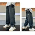 thumbnail image 6 of KEXE Black Jeans For Boys Boys Clothes Size 7 Boys Jeans Baggy Straight Leg Elastic Waist Loose Denim Pants With Pockets 10-12 Years, 6 of 9
