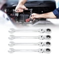 thumbnail image 1 of Ratchet Wrench Set, Open End Wrench With Swivel Head 14 Piece Articulated Ratchet Wrench Set Double Ended Open End Wrench Flexible Spline Gear Metric Ratcheting Tool, 1 of 8