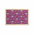 thumbnail image 1 of Cinco de Mayo Wall Art with Frame, Continuous Pattern with Flowers and Sugar Skull Sombrero, Printed Fabric Poster for Bathroom Living Room, 35" x 23", Dark Magenta Multicolor, by Ambesonne, 1 of 2