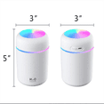 thumbnail image 2 of Cool Mist Humidifier, 300ml Mini Portable Humidifier with Multicolor LED Night Light, 2 Mist Mode and Auto Shut-Off, Personal Desktop Humidifier for Home Office Nursery, Super Quiet (White), 2 of 8