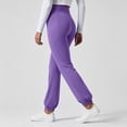 thumbnail image 4 of VBVC Women's High Waisted Yoga Joggers , Soft Stretchy Workout Pants For Women , Ladies' Casual Running Gym Trousers with Pockets, *Purple , X-Large, 4 of 7