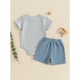 thumbnail image 4 of Bagilaanoe 2pcs Newborn Baby Boy Shorts Set Short Sleeve Romper Tops + Shorts 3M 6M 9M 12M 18M Infant Casual Summer Clothes, 4 of 7