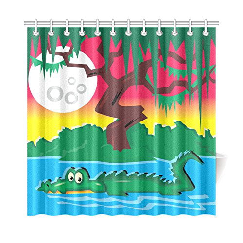 Mkhert Alligator Shower Curtain, Alligator Shower Curtain
