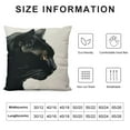 thumbnail image 5 of Awypu  Animals Theme Throw Pillow Covers Decorative Handsome Black Panther Head Pillow Case Square Cushion Accent Home Couch Bed (Black Panther) 22x22in, 5 of 5