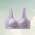 thumbnail image 4 of Gkeoshab Sports Bras for Women Women's Casual Comfort Front Closure Bra Soft Skin-Friendly Non-Wired Bralette for Mature Ladies Purple 38, 4 of 4