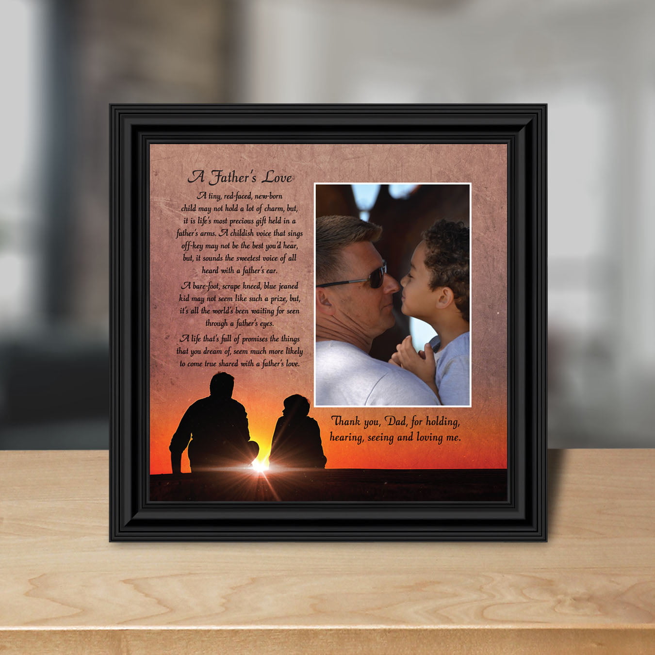 Details about   Personalised Christmas Gifts Dad Daddy Father Him Framed Best Card Daughter Son 
