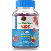 Lifeable Sugar Free Iron for Kids  10 mg w/Vitamin C – 90 Gummies