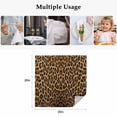 thumbnail image 4 of Brown Leopard Print Cloth Napkins, Classic Abstract Animal Patterned Washable and Reusable Dinner Napkins Set of 8, Table Napkin for Kitchen Party Birthday Wedding Hotel Housewarming 20"x20", 4 of 8