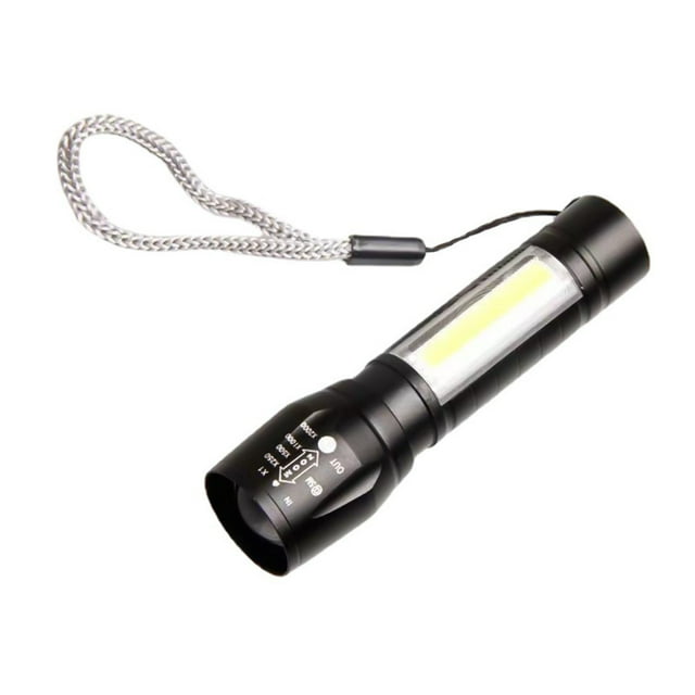 EGNMCR Lamps & Shades Strong Light Telescopic Zoom USB Charging LED Flashlights High Lumens, Bright Small Flashlight, Zoomable,, Brightness Flash Light For Outdoor Handheld lamp