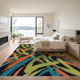 thumbnail image 3 of ODIKA 8'x10' Machine Washable Non-Slip Area Rug, Graphic Black High Traffic Rug, Black, 1284508, 3 of 7