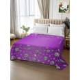thumbnail image 2 of Modern Purple Full Size Flat Sheet, Wrinkleproof & Fadeproof Cooling Flat Bed Sheet Only, Abstract Diamond Luxury Gradient Breathable Soft Bedding Top Sheets 81 x 96 Inches, 2 of 8
