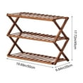 thumbnail image 2 of DAMAI 3 Tier Bamboo Shoe Rack,Portable Folding Multifunctional Free Standing Shoe Shelf Storage Shoe Storage Rack,Without Installation Small Shoe Rack Perfect for Corridors,Bedrooms and Small Spaces, 2 of 7